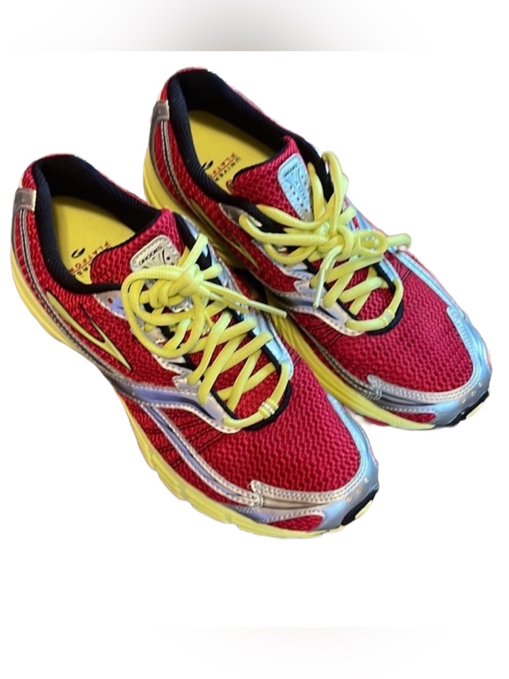 Brooks Women's Launch Feel The Fire Red and Yellow Athletic Shoes Size 8.5